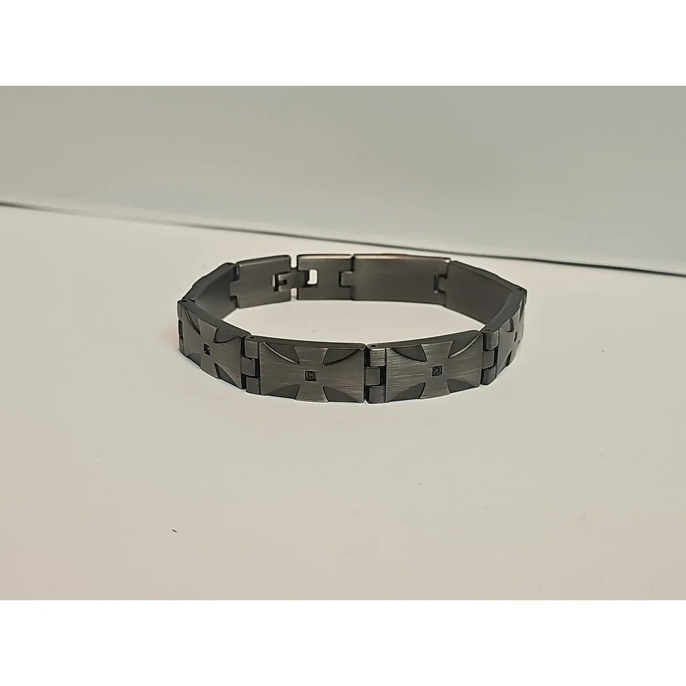 Stainless Steel Brushed Bracelet Mens Wrist Bracelets 8.5 Inches
